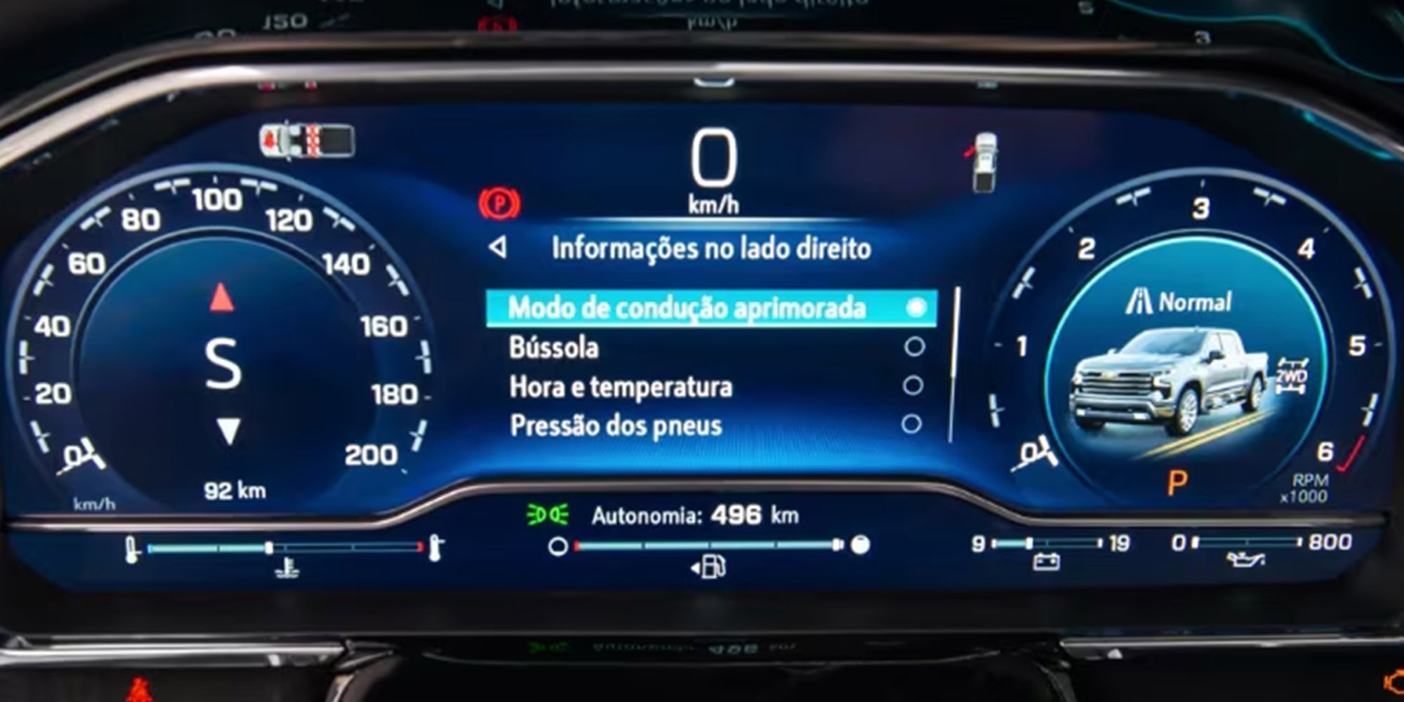 Dirija a Silverado 2026 em segurança com os sensores de faixa